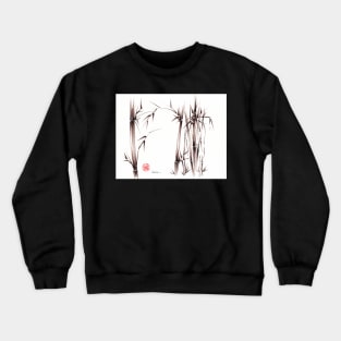 Garden of Dreams - sumie ink brush pen drawing on paper Crewneck Sweatshirt